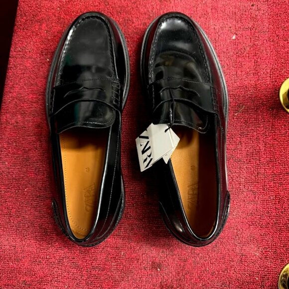 ZARA MESN DRESS SHOES BLACK - BRAND NEW!!! - Picture 1 of 2